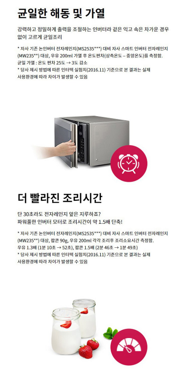 LG전자 스마트 인버터 스테인리스 전자레인지 버튼식 25L MW25S 이미지 4
